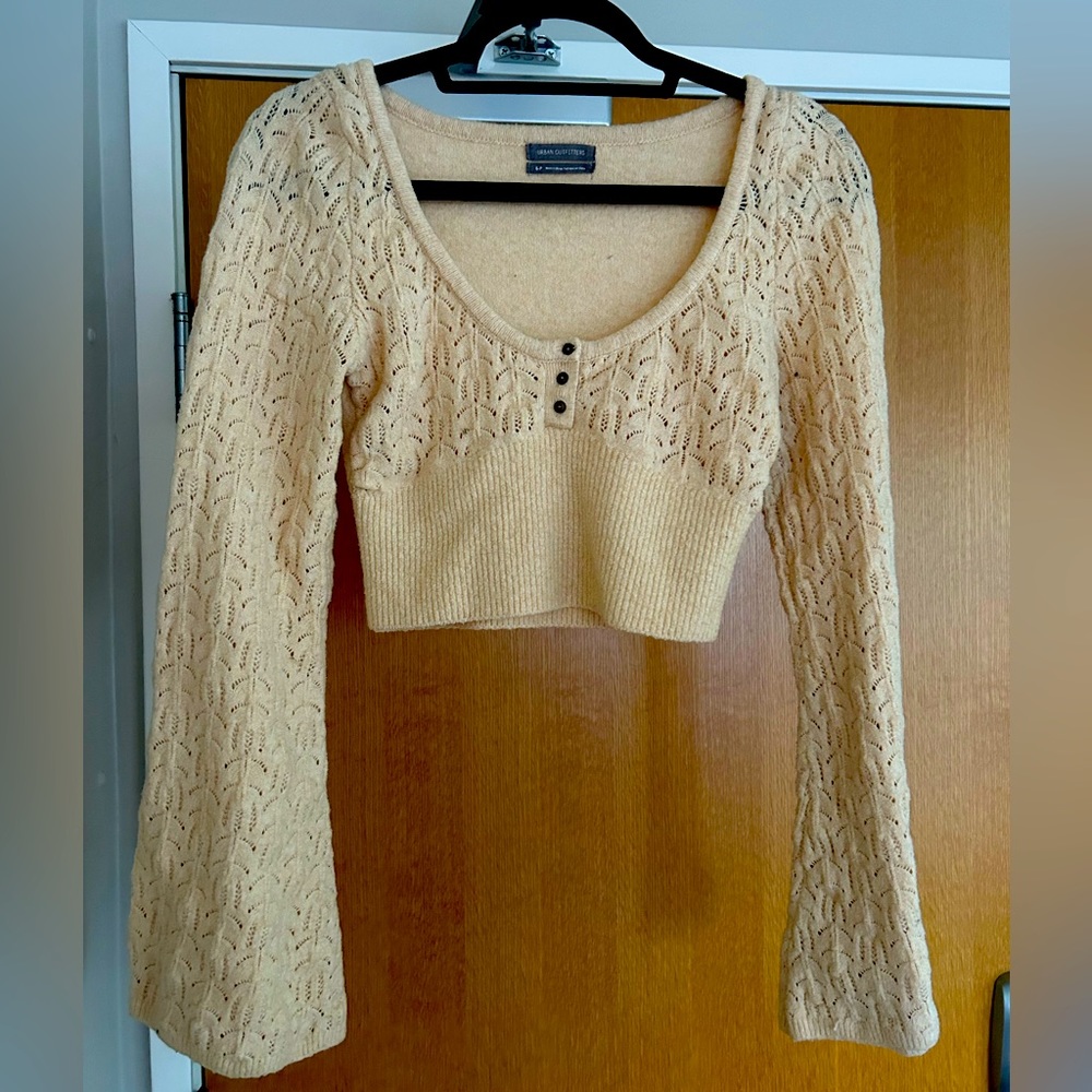 Urban Outfitters Cropped Crochet Sweater